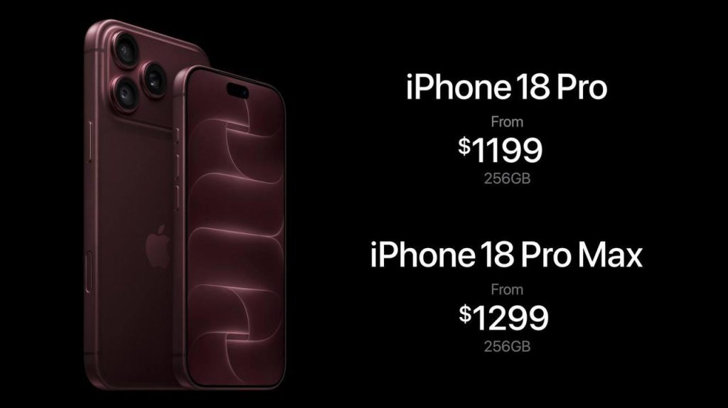 iPhone 18 Pro с 256 ГБ будет стоить 1199 долларов