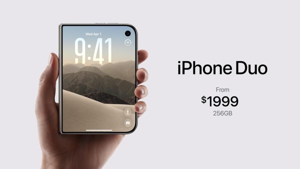 Apple introduced the iPhone Duo — the company's first foldable smartphone